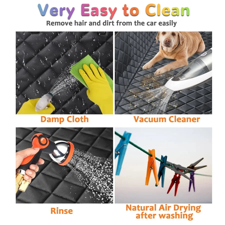 Original cleaning and care illustration for the quilted seat cover