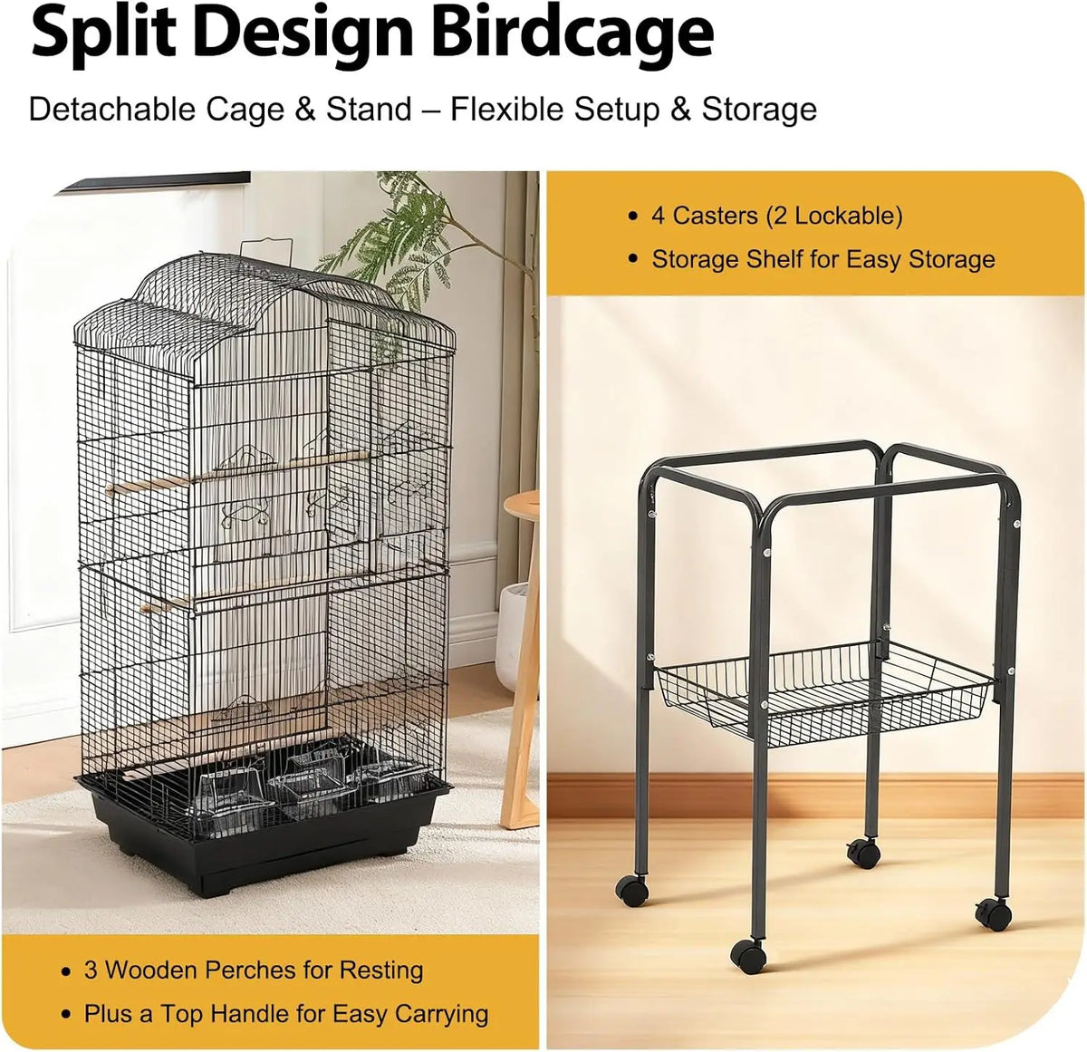 PetFolks Aviary Haven™ Play-Top Bird Cage