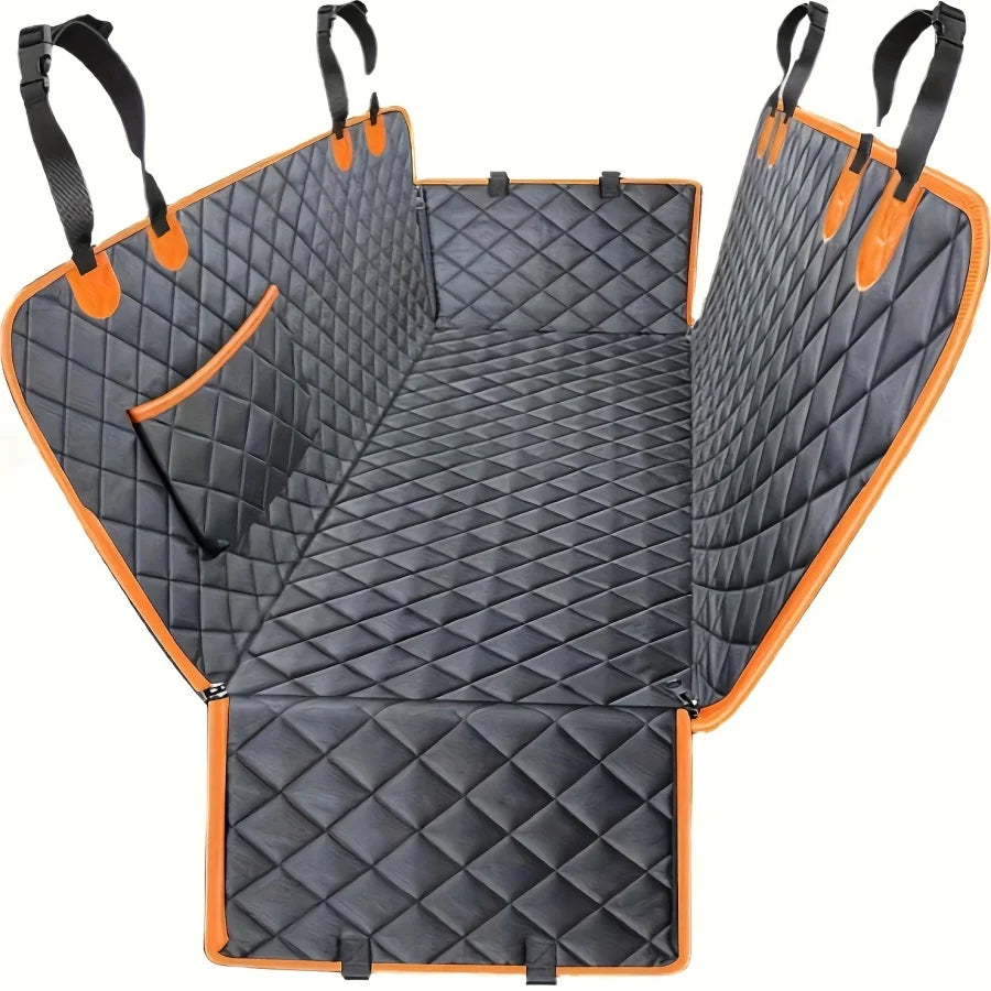 Car seat cover with orange edge trim