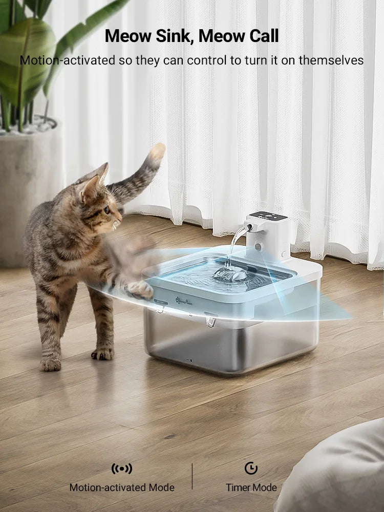 PetFolks AquaPurr™ Wireless Cat Fountain — 2.5 L