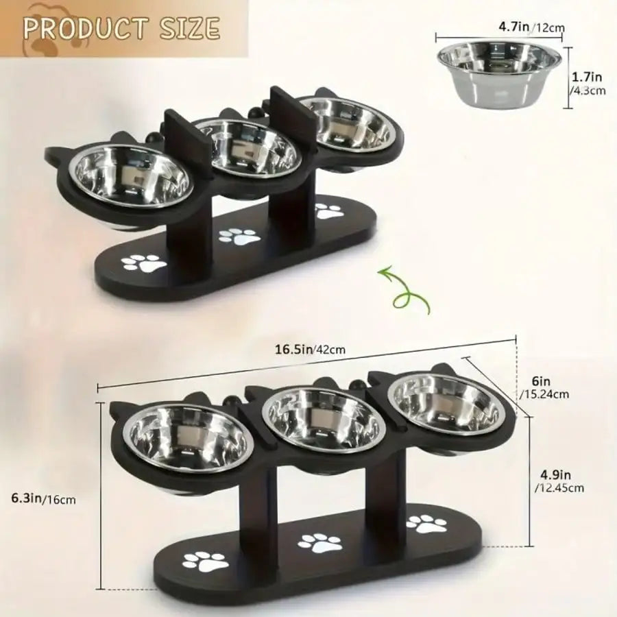 PetFolks Trio™ Adjustable Pet Feeder