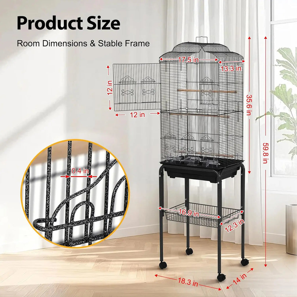 PetFolks Aviary Haven™ Play-Top Bird Cage
